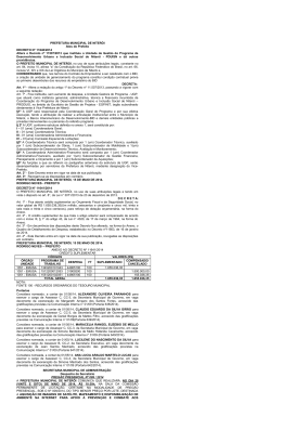 PREFEITURA MUNICIPAL DE NITER&Oacute;I Atos do Prefeito DECRETO