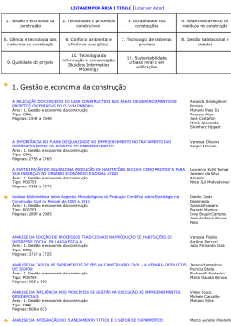 1. Gest&atilde;o e economia da constru&ccedil;&atilde;o