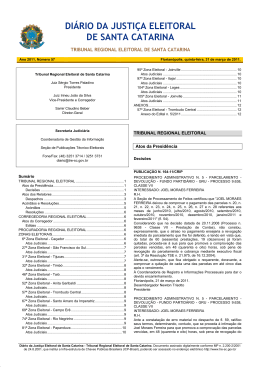 di&aacute;rio da justi&ccedil;a eleitoral de santa catarina