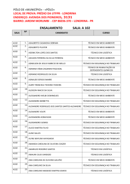 ENSALAMENTO SALA: A 102 - IFPR &ndash; C&acirc;mpus Londrina