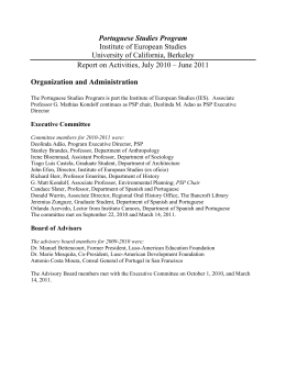 Portuguese Studies Program - Institute of European Studies