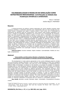 Vulnerabilidade e Modelos de Simula&ccedil;&atilde;o como - DPI