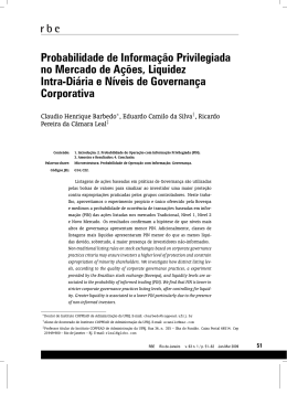 Probabilidade de Informa&ccedil;&atilde;o Privilegiada no Mercado de