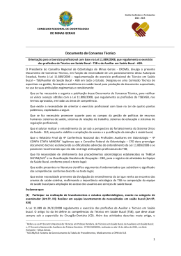Documento de Consenso T&eacute;cnico