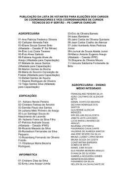 PUBLICA&Ccedil;&Atilde;O DA LISTA DE VOTANTES PARA - IF Sert&atilde;o-PE