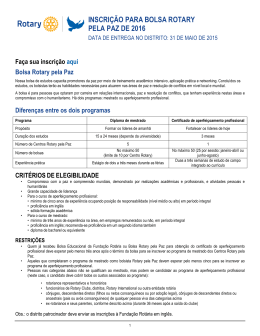 inscri&ccedil;&atilde;o para bolsa rotary pela paz de 2016