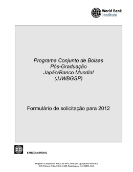 Programa Conjunto de Bolsas de Pós