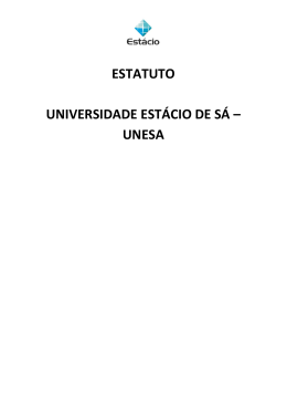 Estatuto UNESA 2011 - Universidade Est&aacute;cio de S&aacute;