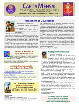 Janeiro 2015 - Distrito 4530