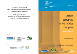 Semin&aacute;rio Internacional &Eacute;tica e Responsabilidade na Educa&ccedil;&atilde;o