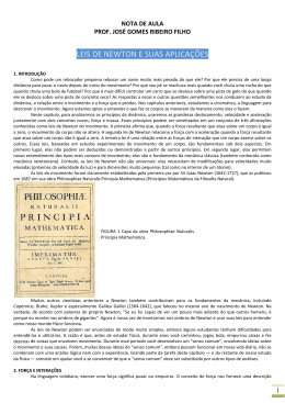 LEIS DE NEWTON E SUAS APLICA&Ccedil;&Otilde;ES