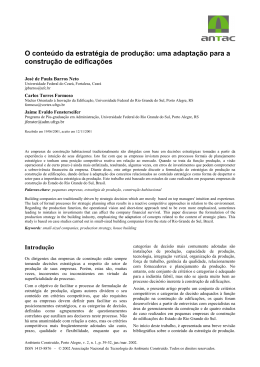 DIAGN&Oacute;STICO ESTRAT&Eacute;GICO DA PRODU&Ccedil;&Atilde;O:
