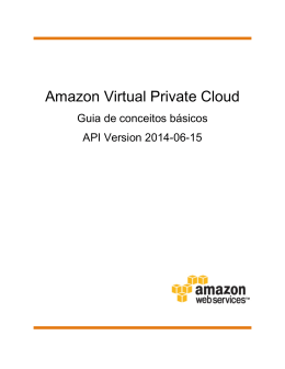 Amazon Virtual Private Cloud Guia de conceitos b&aacute;sicos
