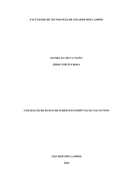 utiliza&ccedil;&atilde;o de banco de dados em computa&ccedil;&atilde;o nas nuvens