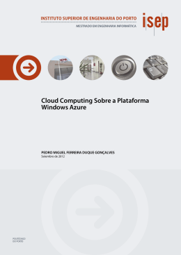 Cloud Computing Sobre a Plataforma Windows Azure