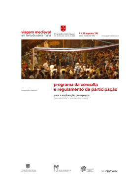 programa da consulta e regulamento de participa&ccedil;&atilde;o