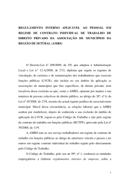 Regulamento Interno de Pessoal