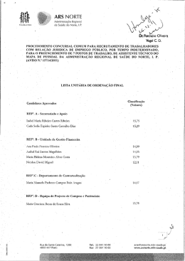 Lista Unitária de Ordenação Final