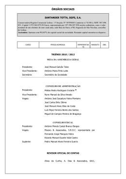 Orgãos Sociais da Santander Totta, SGPS, SA pdf