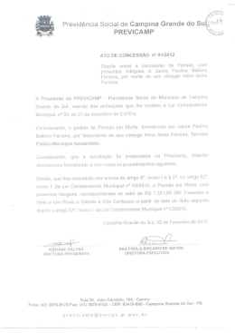 Pens&atilde;o de Jacira Paulina Balbino Ferreira