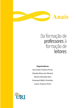 Organizadoras Ana Paula Teixeira Porto Cláudia Maira de