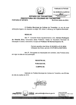 PORTARIA N&ordm; 827/2014, Conceder f&eacute;rias regularmente a Sra