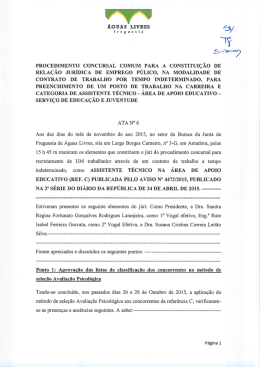 Ata nº 6 - Águas Livres