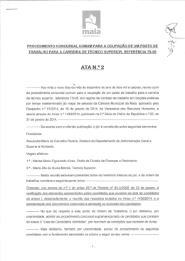 ATA N.° 2 - Câmara Municipal da Maia