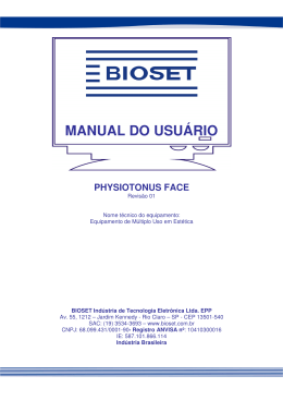 manual do usu&aacute;rio physiotonus face
