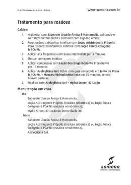 Tratamento para rosácea - Samana Cosmética Dermatológica