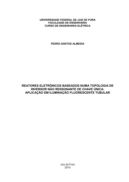Reatores Eletr&ocirc;nicos baseados numa topologia de inversor n&atilde;o
