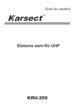 KRU-200 Sistema sem-fio UHF