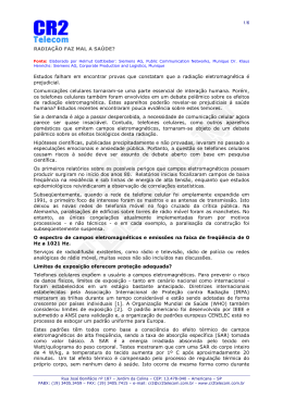Telefones Celulares afetam sua Sa&uacute;de?