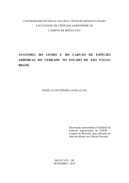 Anatomia do lenho e do carv&atilde;o de esp&eacute;cies arb&oacute;reas do Cerrado