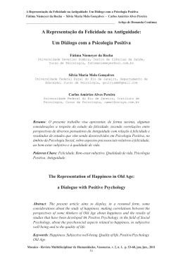 A Representa&ccedil;&atilde;o da Felicidade na Antiguidade: Um Di&aacute;logo