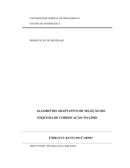 algoritmo adaptativo de sele&ccedil;&atilde;o do esquema de codifica&ccedil;&atilde;o