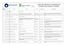 Acesse a lista dos projetos da Feira