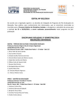 Programa de P&oacute;s-Gradua&ccedil;&atilde;o em Educa&ccedil;&atilde;o/UFPR