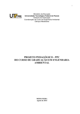 PROJETO PEDAG&Oacute;GICO - PPC DO CURSO DE