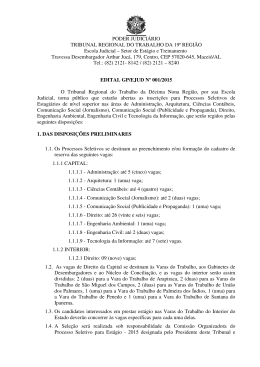 Edital Selecao Estagio 2015