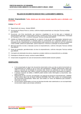 Relação Documentos Geral - Prefeitura de Parnamirim