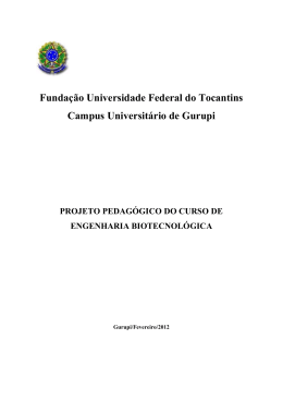 Projeto Pedag&oacute;gico do Curso