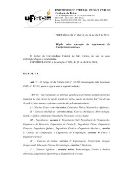 PORTARIA GR n&ordm; 906/11, de 14 de abril de 2011. O Reitor da