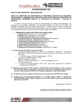 Etec de S&atilde;o Sebasti&atilde;o &ndash; 188