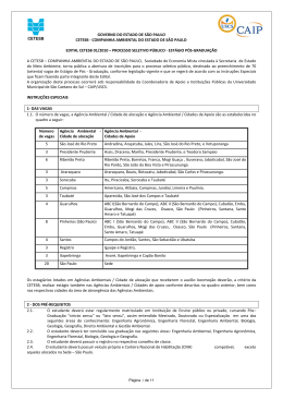 processo seletivo - edital cetesb 01/2010