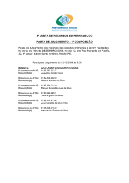 3&ordf; JUNTA DE RECURSOS EM PERNAMBUCO