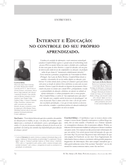 internet e educa&ccedil;&atilde;o: no controle do seu pr&oacute;prio aprendizado.