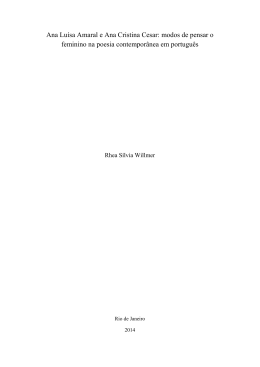 Ana Lu&iacute;sa Amaral e Ana Cristina Cesar - Faculdade de Letras