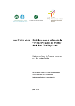 Ana Cristina Vieira Contributo para a valida&ccedil;&atilde;o da vers&atilde;o