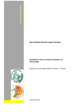 FERREIRA Ana Cristina Pereira Lopes, Disserta&ccedil;&atilde;o mestrado